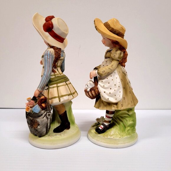 Hollie Hobbie Figurines 1973 Set 2 Vintage World Wide Art Inc Japan HHF-6 HHF-4 - Picture 4 of 10